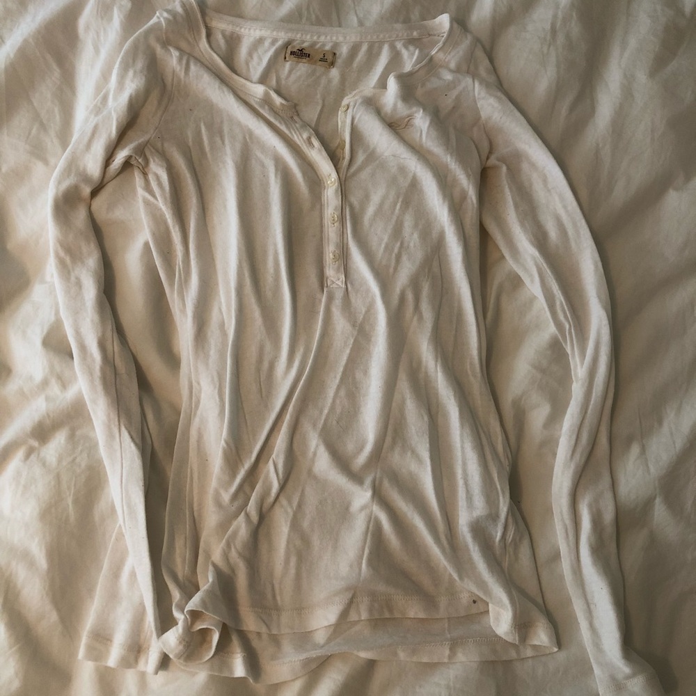 White Button Up Tee